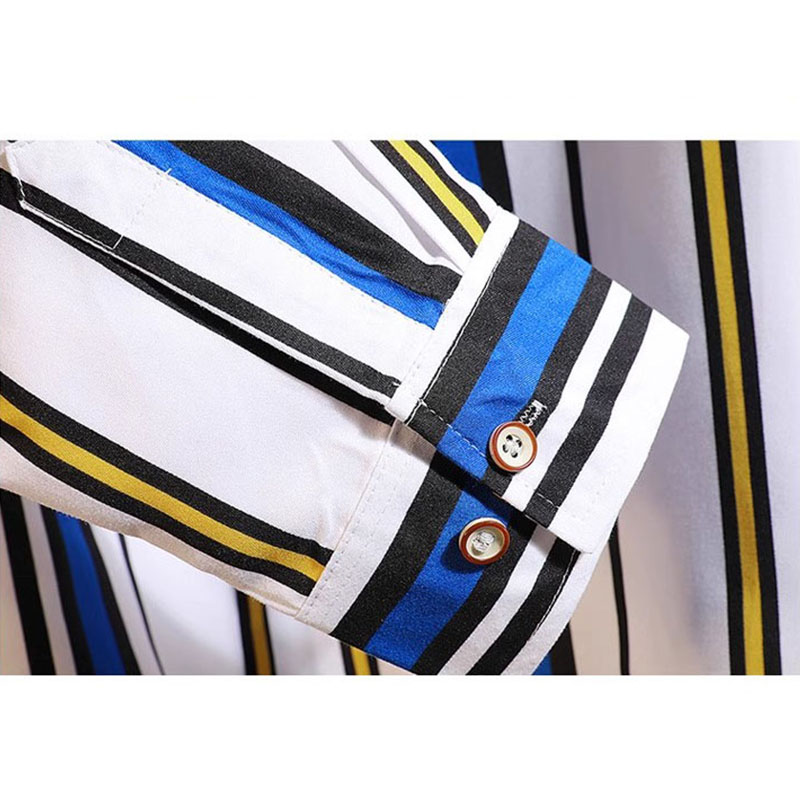 シャツ メンズ 長袖 ストライプシャツ カジュアル ワイシャツ お兄系 秋服 春物 ビジネス ファッション 