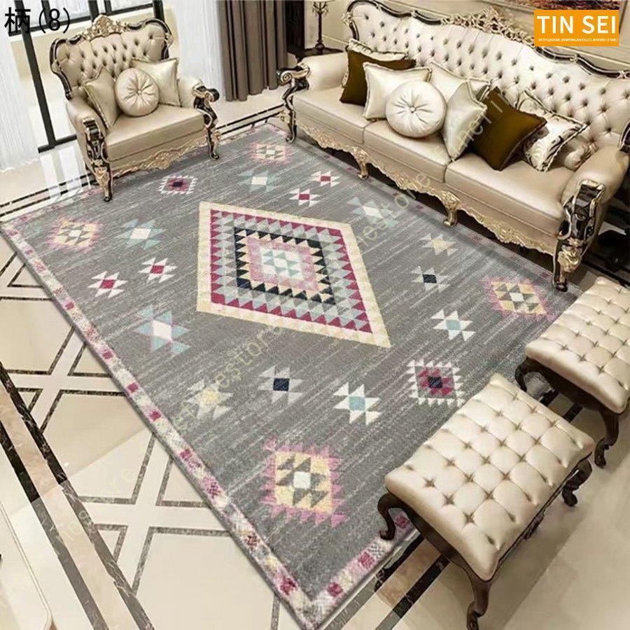 北欧 ラグマットじゅうたん 夏用 ヨーロピアン ラグ アンティークカーペット ペルシャ絨毯 滑り止め付き ベルギービンテー ペルシャ絨毯風 ジ フラワー柄 