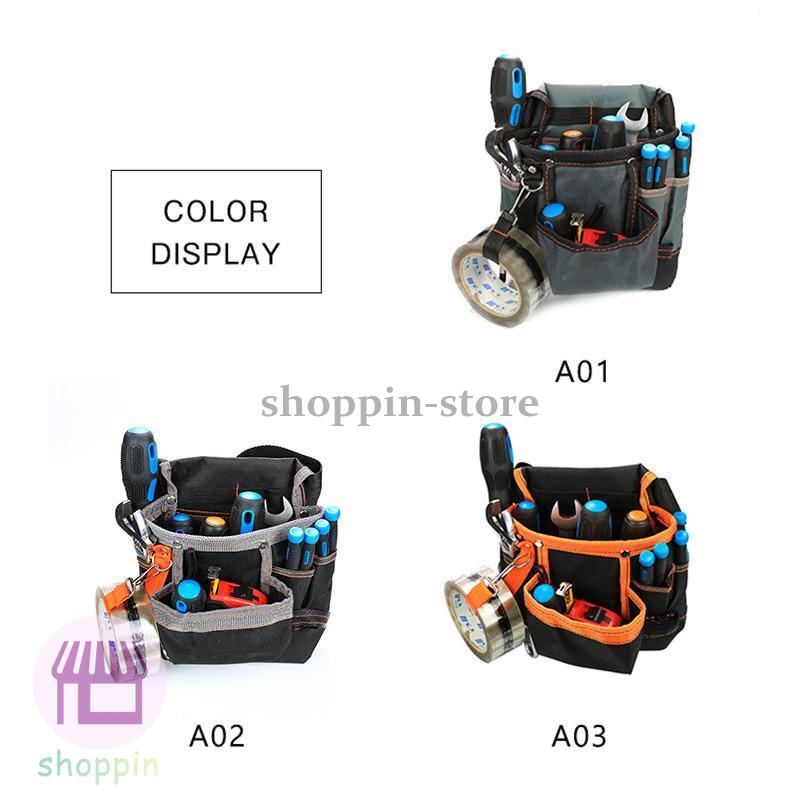 電工腰袋 ツールバッグ ウエストポーチ 腰袋 軽量 多機能 2段 ツールポッチ ベルト付き 仕切り 工具ポーチ 大容量 仕事用 作業用 工具差し入れ 