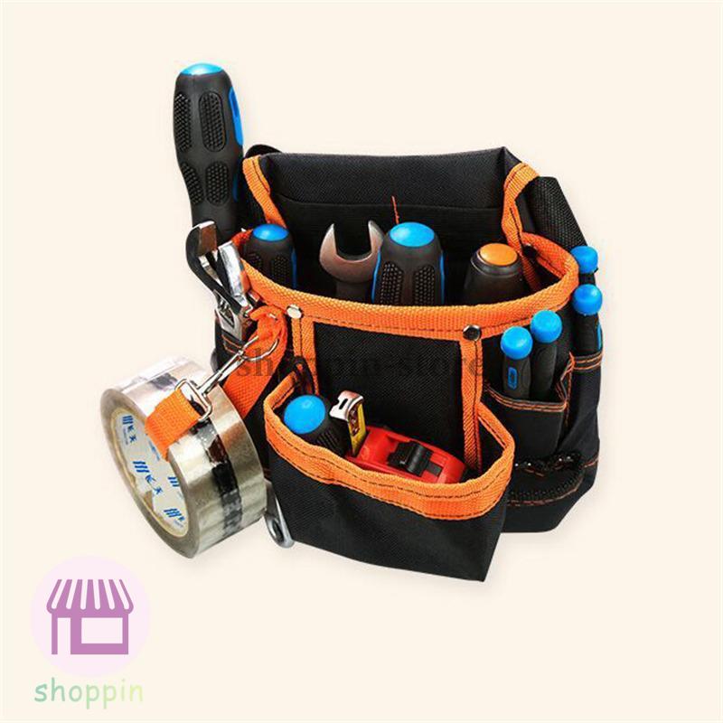 電工腰袋 ツールバッグ ウエストポーチ 腰袋 軽量 多機能 2段 ツールポッチ ベルト付き 仕切り 工具ポーチ 大容量 仕事用 作業用 工具差し入れ 