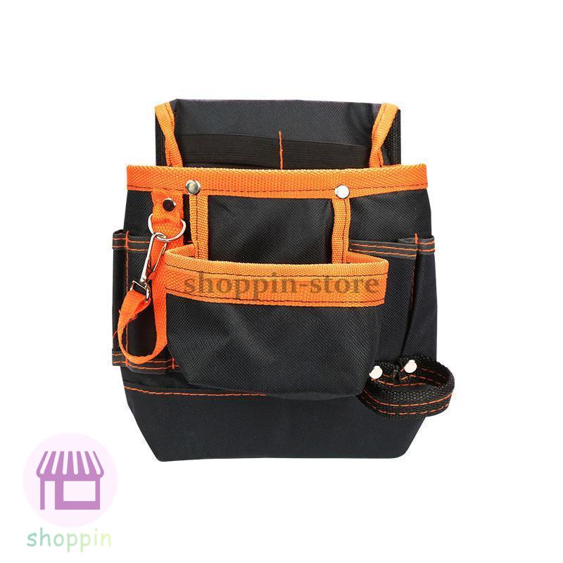 電工腰袋 ツールバッグ ウエストポーチ 腰袋 軽量 多機能 2段 ツールポッチ ベルト付き 仕切り 工具ポーチ 大容量 仕事用 作業用 工具差し入れ 