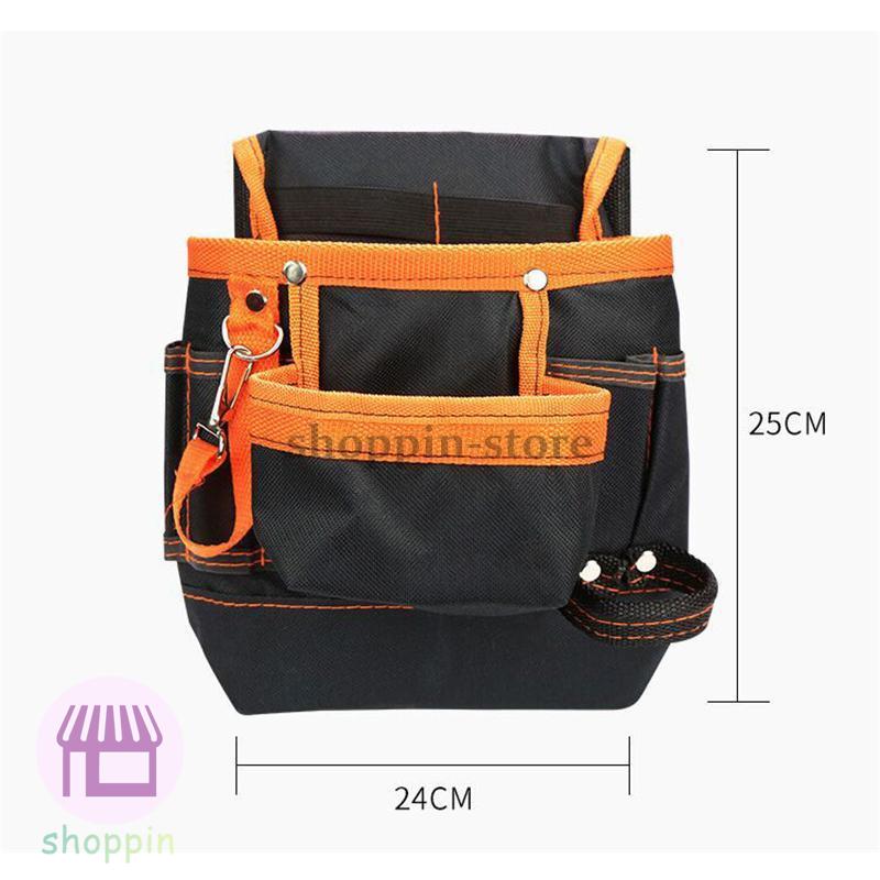 電工腰袋 ツールバッグ ウエストポーチ 腰袋 軽量 多機能 2段 ツールポッチ ベルト付き 仕切り 工具ポーチ 大容量 仕事用 作業用 工具差し入れ 