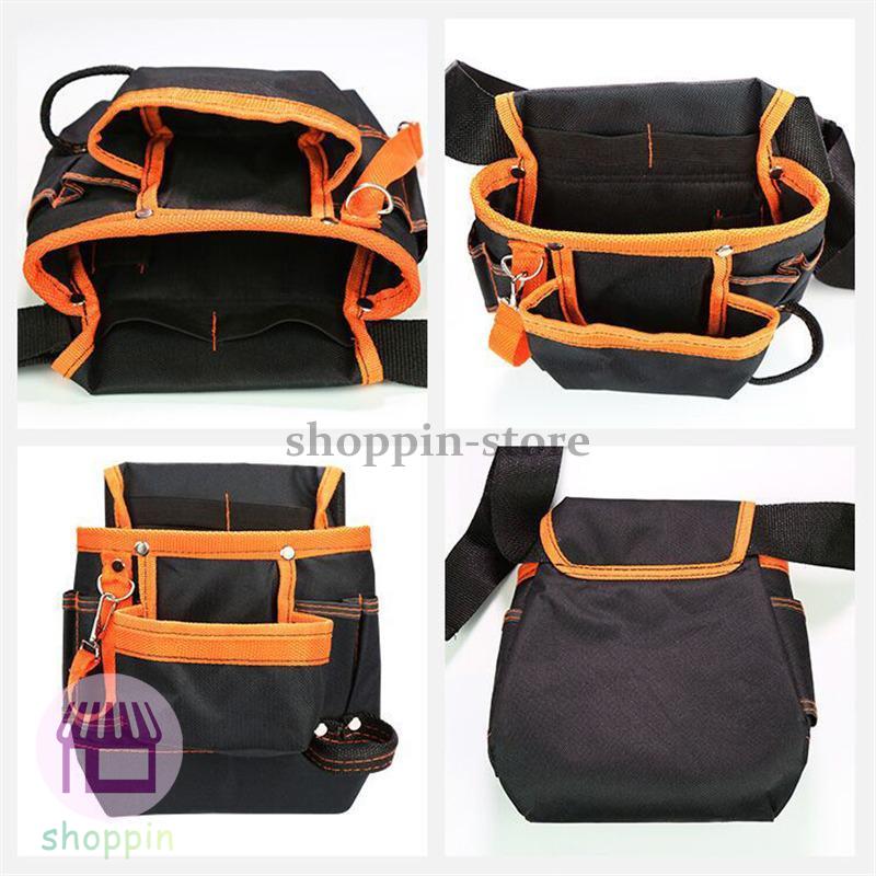 電工腰袋 ツールバッグ ウエストポーチ 腰袋 軽量 多機能 2段 ツールポッチ ベルト付き 仕切り 工具ポーチ 大容量 仕事用 作業用 工具差し入れ 