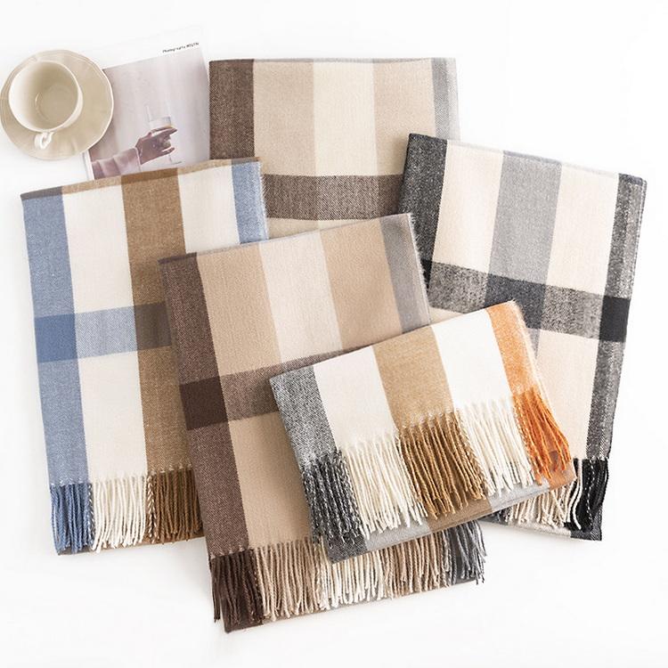 ストール チェック柄 大判 カシミヤ タッチ 防寒 おしゃれ プレゼント ひざ掛け 肩 ショール かわいい おしゃれ レディース 秋冬 メンズ ギフト 