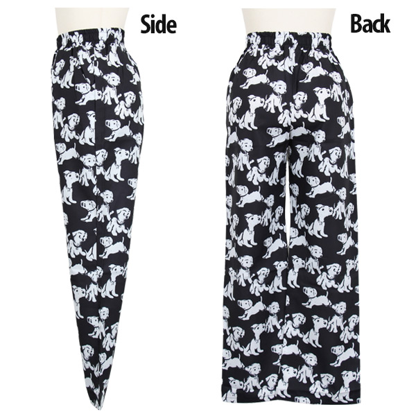 あり ワイドパンツ DOGプリント ハイウエスト ストレート モノトーン ダンス 個性的服 衣装 秋 韓国ファッション パンツ イージーパンツ 夏 春 黒 