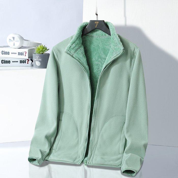 フメンズ レディース 防寒 あったか厚手 フリースジャンパー 無地 男女兼用 防寒 ブルゾン 厚手 
