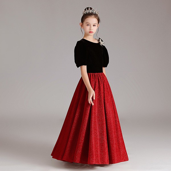 キッズドレス ドレス ピアノ 発表会 ロング 子供ドレス フォーマル 誕生日 フ大人っぽい 子供 結婚式 フレアスカート 