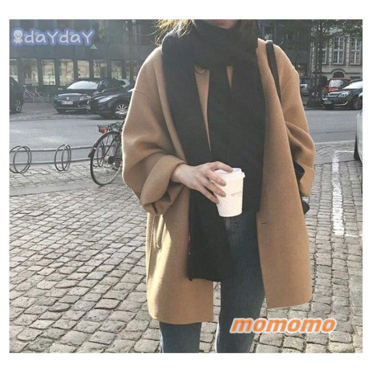 ラシャコート ラシャ コート ショートコート トップス オーバーコート 上着 ショート丈 秋冬 無地 レディース 折り襟 ゆったり カジュアル 体型カパー 長袖 