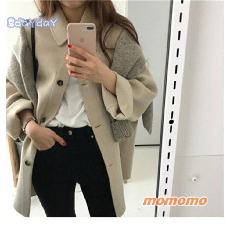 ラシャコート ラシャ コート ショートコート トップス オーバーコート 上着 ショート丈 秋冬 無地 レディース 折り襟 ゆったり カジュアル 体型カパー 長袖 