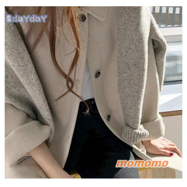 ラシャコート ラシャ コート ショートコート トップス オーバーコート 上着 ショート丈 秋冬 無地 レディース 折り襟 ゆったり カジュアル 体型カパー 長袖 