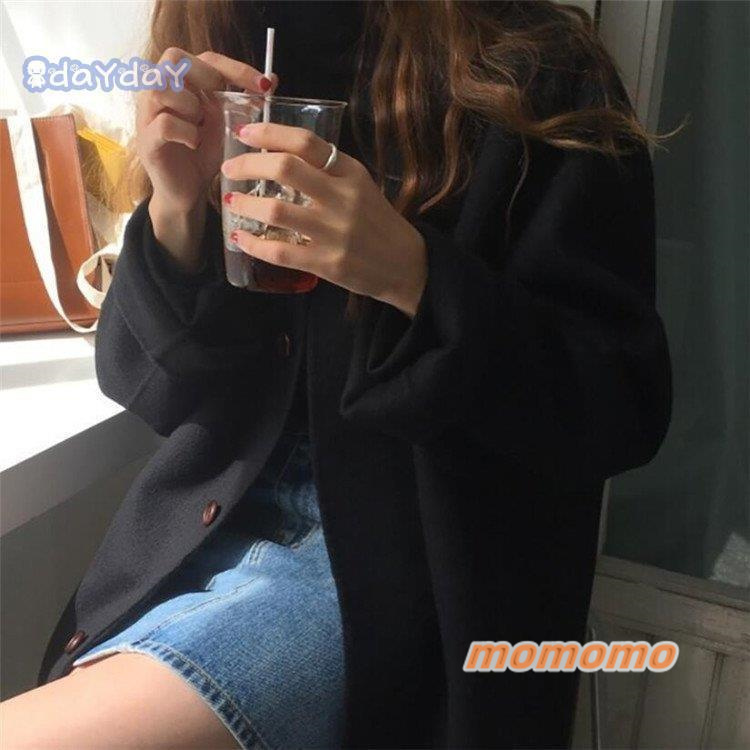 ラシャコート ラシャ コート ショートコート トップス オーバーコート 上着 ショート丈 秋冬 無地 レディース 折り襟 ゆったり カジュアル 体型カパー 長袖 