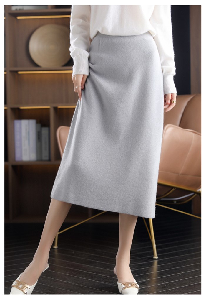 ニットスカート レディース ロング丈 ロングスカート 無地 Aライン ボ着痩せ ファッション スカート オシャレ カジュアル コーデ 通勤 