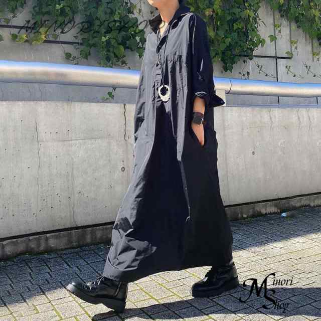 ワンピース シャツワンピース ロングシャツ 春 長袖 きれいめ 無地 ロング丈 羽織りレディース 大きサイズ 大人可愛い ワンピ 体型カバー 