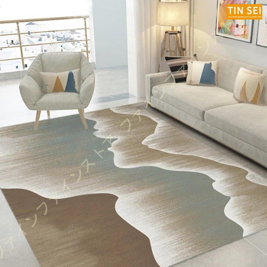 北欧 ラグマット 洗える 滑り止め カーペット ホットカーペットカバー 幾何学絨毯 居間ラグ 3畳 ヨガマット シンプル 長方形 2畳 床暖房対応 4畳 