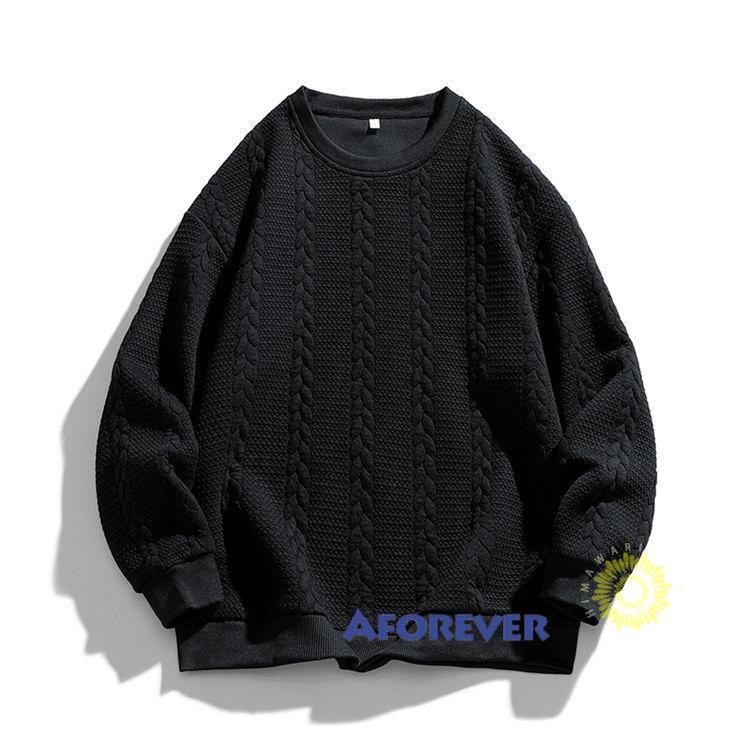 ニットセーター メンズ 無地 プルオーバー クルーネック 長袖ニット メンズファッション カジュアル トップス 秋冬 ニットソー おしゃれ 