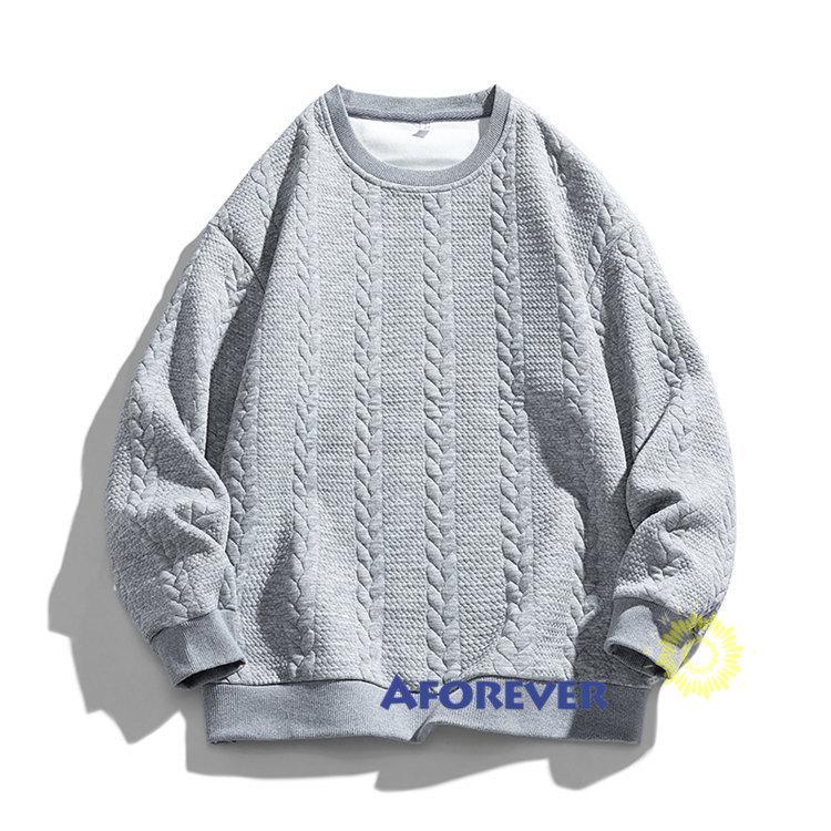 ニットセーター メンズ 無地 プルオーバー クルーネック 長袖ニット メンズファッション カジュアル トップス 秋冬 ニットソー おしゃれ 