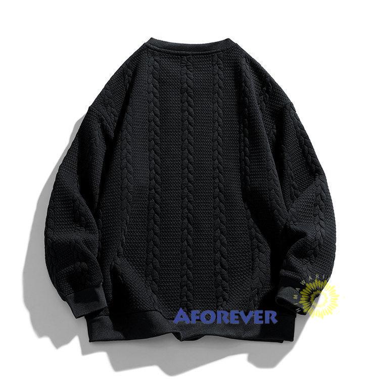 ニットセーター メンズ 無地 プルオーバー クルーネック 長袖ニット メンズファッション カジュアル トップス 秋冬 ニットソー おしゃれ 