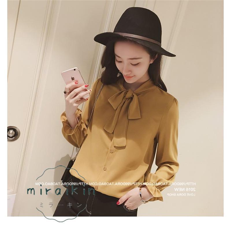 ブラウス レディース フリル 長袖 白 七分袖 春 20代 夏 30代 ママ チュニック 母 40代 春夏 Yシャツ 大人 トップス ボウタイ フォーマル 