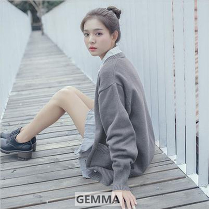 送料無料 ニットセーター レディース カーディガン スクールセーター Vネック 高校生 通学 制服 森ガール 女子 前開き 春 秋冬 ニットカーディガン 