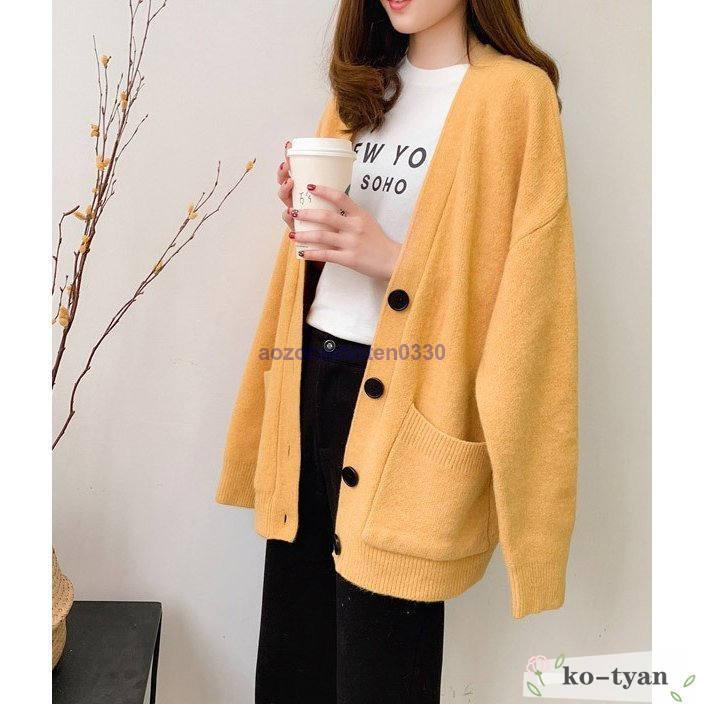 BIGシルエットカーディガンゆったり大きめオーバーサイズ長袖ボリュームトップスアウターレディース  