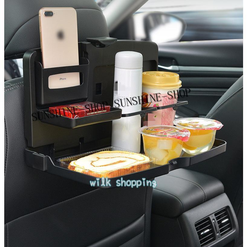 テーブル 車載 車内テーブル シートバックテーブル 後部座席 食事 子供 折りたたみ式 トレイ ドリンクホルダー シートバック 車用 カー用品便利グッズ 