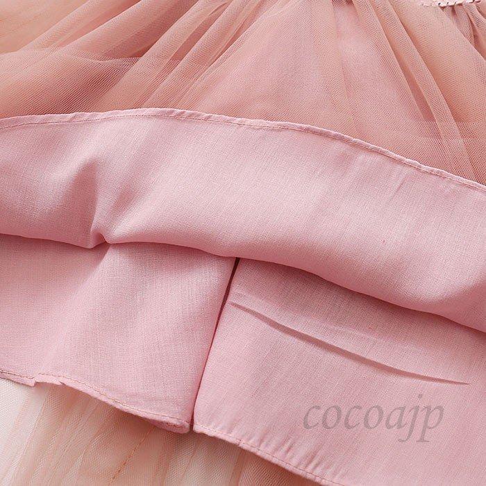2022新春 子ども服 ベビードレス 長袖結婚式 フォーマル セレモニー ベビー服 ワンピース グレー ワンピース ピンク チュール 70 80 90 セレモニードレス 