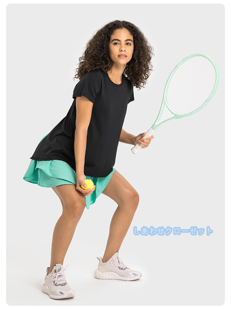 ヨガウェア レディース トップス 半袖 Tシャツ ホットヨガ フィットネス ランニングウェア 吸汗 かわいい スポーツウェア おしゃれ 速乾 