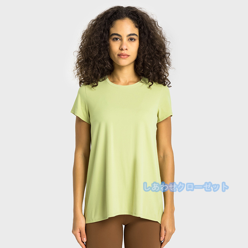 ヨガウェア レディース トップス 半袖 Tシャツ ホットヨガ フィットネス ランニングウェア 吸汗 かわいい スポーツウェア おしゃれ 速乾 