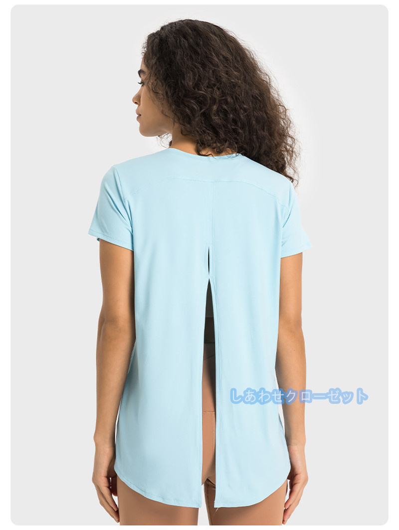 ヨガウェア レディース トップス 半袖 Tシャツ ホットヨガ フィットネス ランニングウェア 吸汗 かわいい スポーツウェア おしゃれ 速乾 