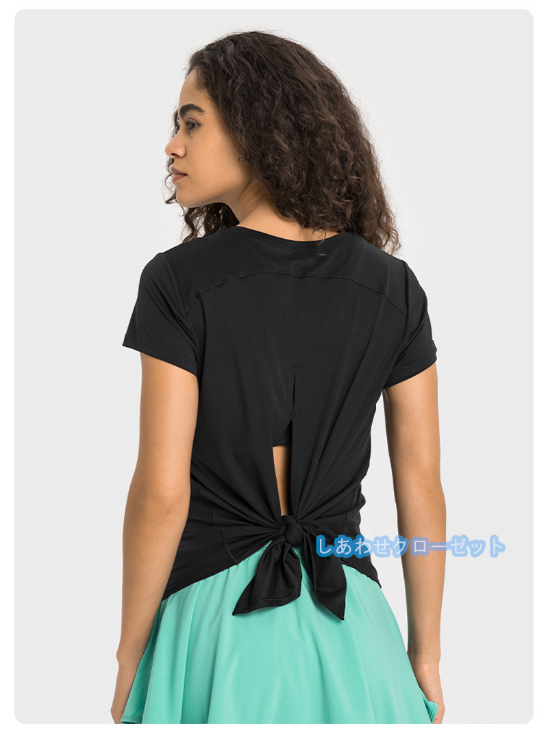 ヨガウェア レディース トップス 半袖 Tシャツ ホットヨガ フィットネス ランニングウェア 吸汗 かわいい スポーツウェア おしゃれ 速乾 