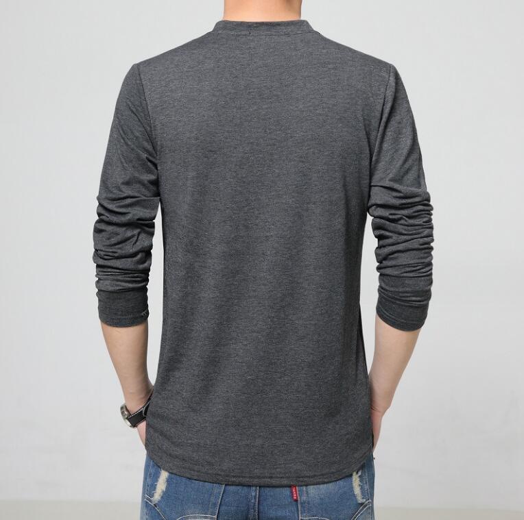 Tシャツ メンズ 秋 長袖 無地 Vネック カジュアル ストレッチ トップス 大きいサイズ 綿Tシャツ 春 シンプル 