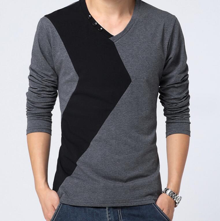 Tシャツ メンズ 秋 長袖 無地 Vネック カジュアル ストレッチ トップス 大きいサイズ 綿Tシャツ 春 シンプル 