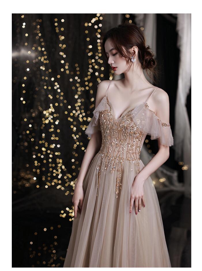 ロングドレス イブニングドレス ノースリーブ キャミドレス 発表会ドレス Vネック 演奏会ドレス 二次会ドレス パーティードレス セクシー 結婚式ドレス 