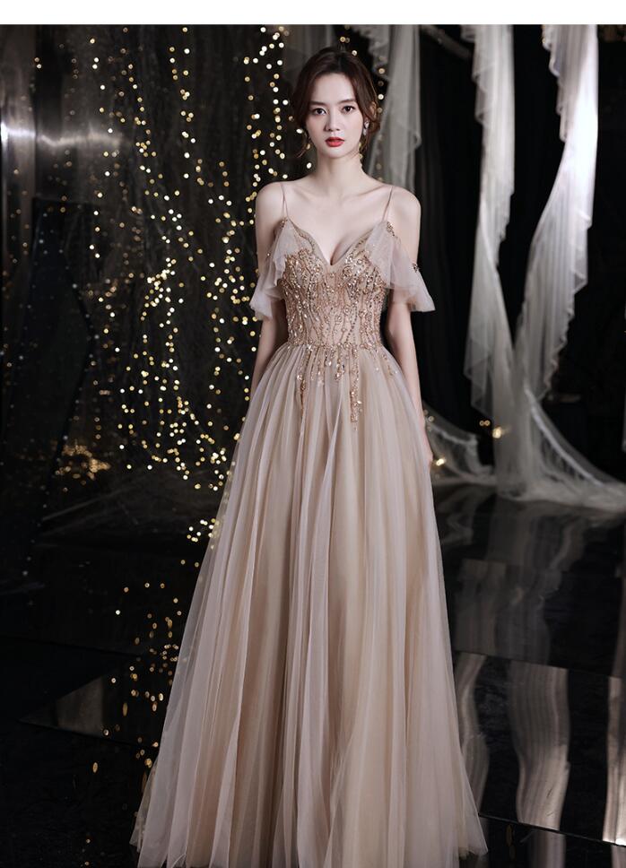 ロングドレス イブニングドレス ノースリーブ キャミドレス 発表会ドレス Vネック 演奏会ドレス 二次会ドレス パーティードレス セクシー 結婚式ドレス 