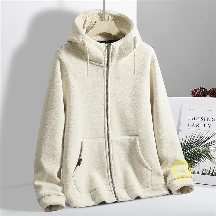 厚手メンズ 裏ボア フリースジャケット 無地 ジップ男女兼用 お洒落 秋服 冬服 アウター 長袖ジャケット カジュアル 