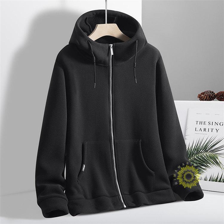 厚手メンズ 裏ボア フリースジャケット 無地 ジップ男女兼用 お洒落 秋服 冬服 アウター 長袖ジャケット カジュアル 