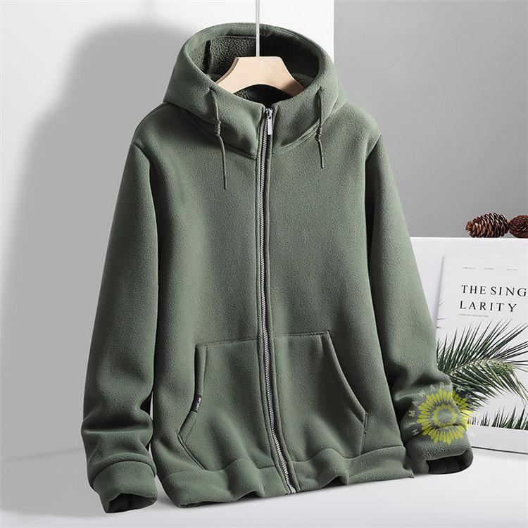 厚手メンズ 裏ボア フリースジャケット 無地 ジップ男女兼用 お洒落 秋服 冬服 アウター 長袖ジャケット カジュアル 