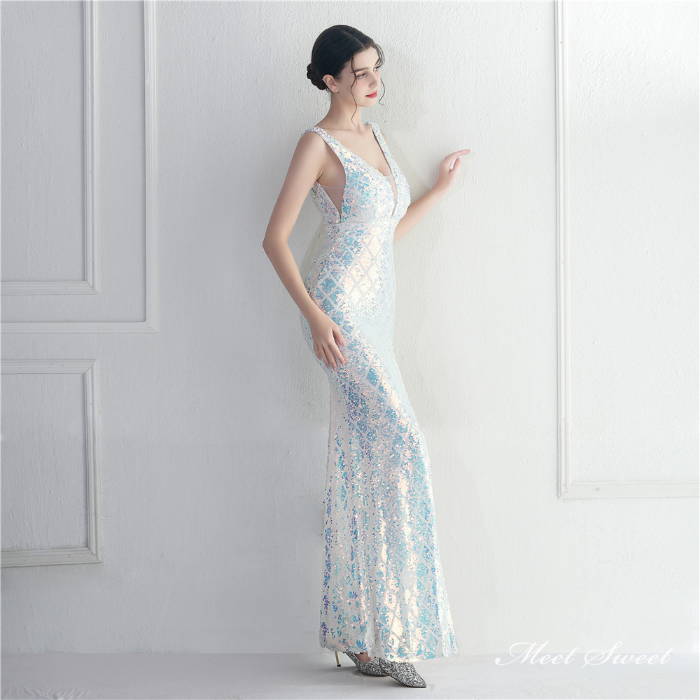 カラードレス マーメイドドレス パーティードレス ノースリーブ 袖なし スリット ウェディングドレス スパンキラキラ 結婚式 イブニングドレス 二次会 