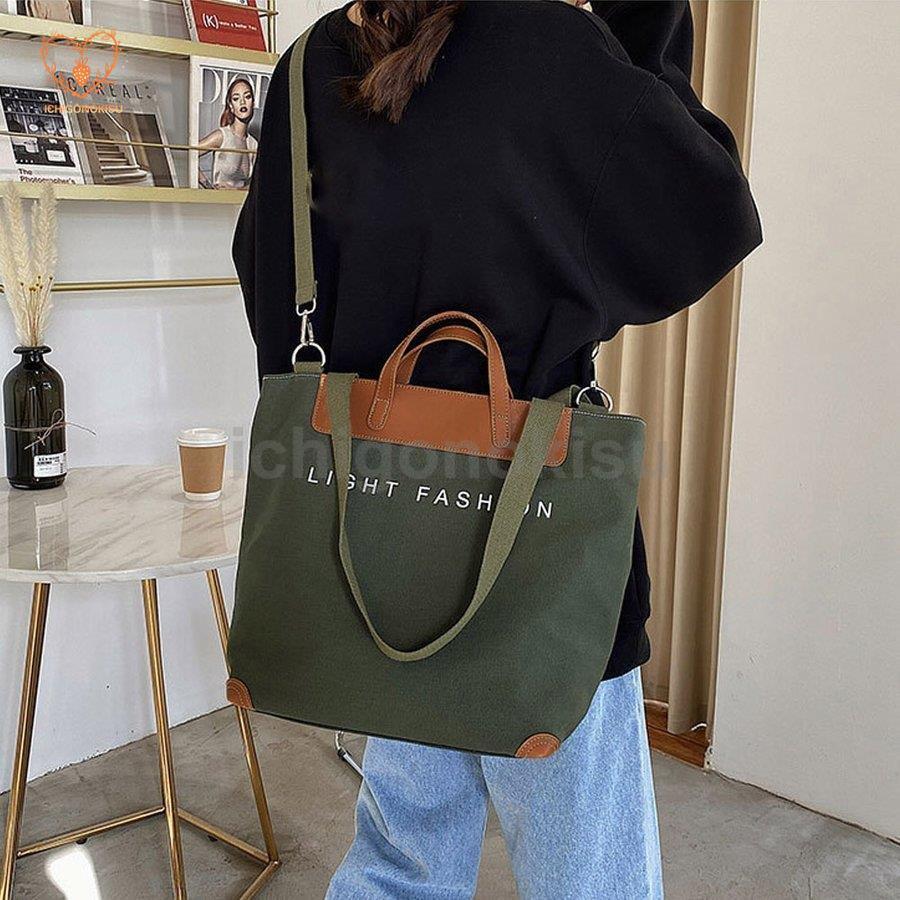 キャンバスバッグ レディース トートバッグマザーズバッグ 旅行バッグ 大きめ 肩掛けかばん  