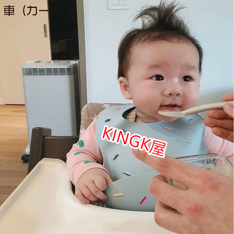 シリコンビブ 韓国ファッション くすみカラーが可愛い シリコンスタイ 離乳食 ベビースタイ ベビーグッズ よだれかけ ベビー 