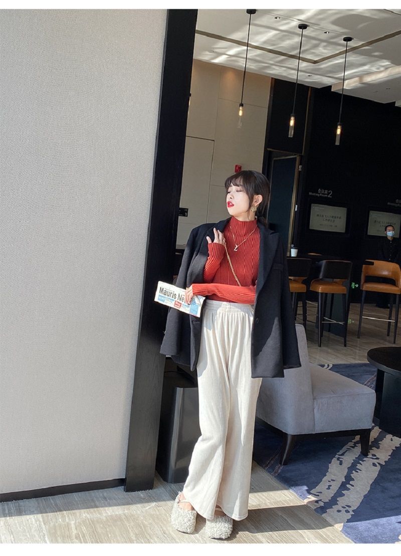 ニット 長袖 レディース セーター ハイネック リブニット トップス 秋冬 無地 タートルネッ 着痩せ シンプル 柔らかい 高見え 大人 プルオーバー 