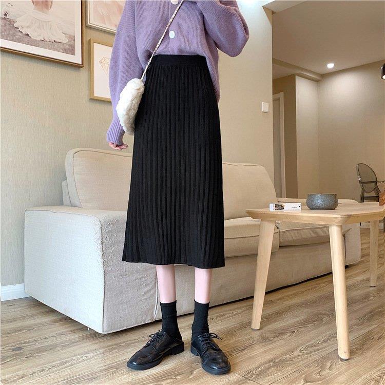 スカート 秋冬 フレアスカート プリーツ レディース 黒 シンプル ロングスカート 40代 ハイウエスト 30代 Aライン 無地 通勤 おしゃれ 