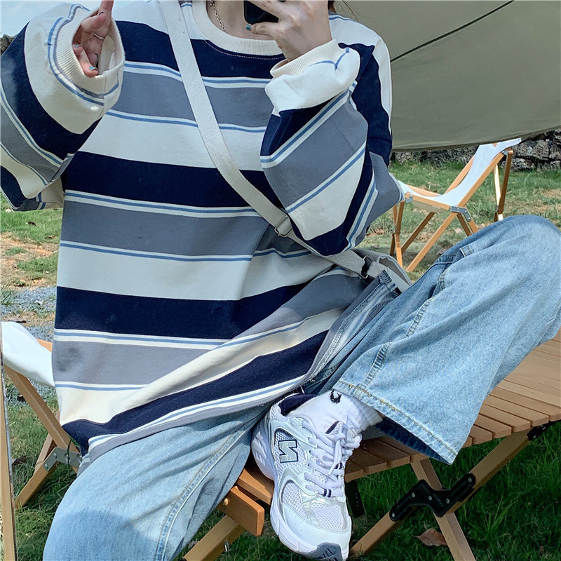 Tシャツ レディース カットソー 長袖 ストライプ柄 トップス シンプル おしゃれ きれいめ ブラウス アウトドア 薄手 カジュアル プルオーバー 