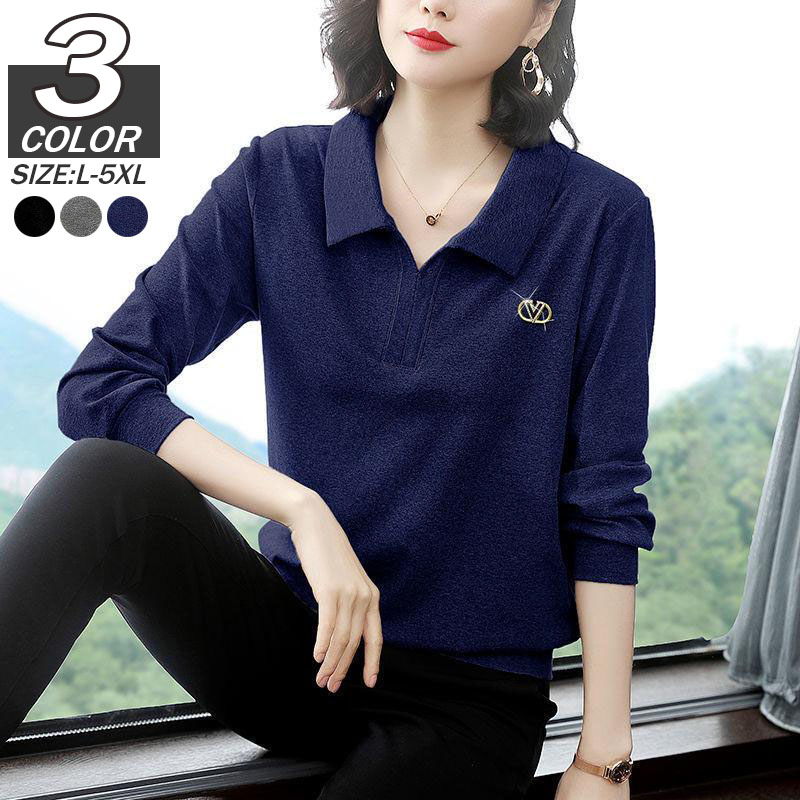 長袖 Tシャツ レディース トップス 秋春 Tシャツ 女性用 。 体型カバー 着痩せ 通学 プルオーバー 40代 オシャレ 綿 50代 通勤 30代 ロンT 