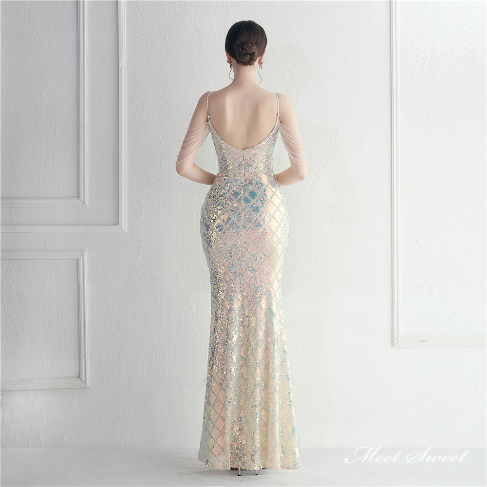 カラードレス マーメイドドレス パーティードレス ビーズ イブニングドレス ウェディングドレス 結婚式 二次会 発表会 キャバドレス スパンファスナー 