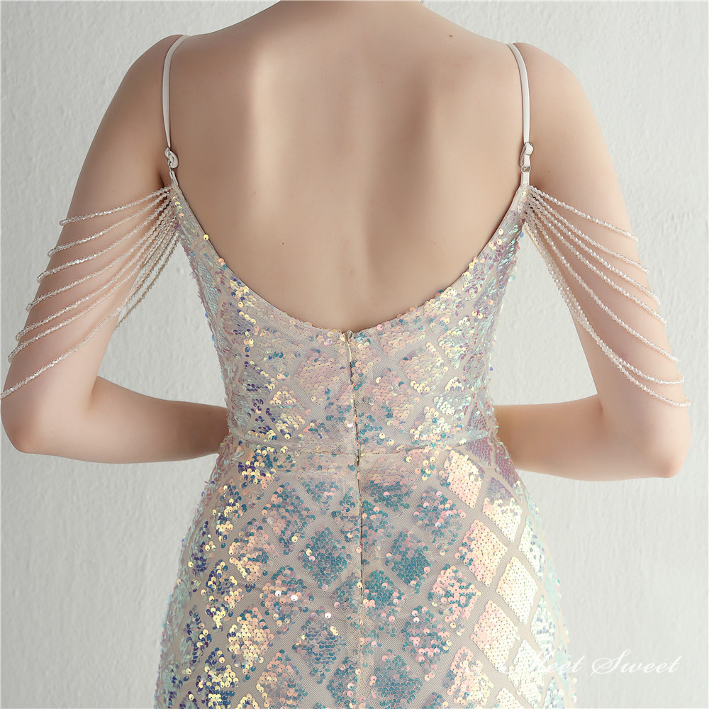 カラードレス マーメイドドレス パーティードレス ビーズ イブニングドレス ウェディングドレス 結婚式 二次会 発表会 キャバドレス スパンファスナー 