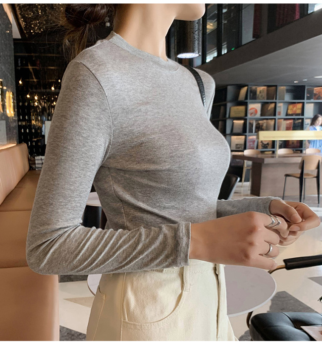 カットソー 長袖 Tシャツ トップス レディース インナー 肌触り 無地 柔らかい ストレッチ ベーシック 