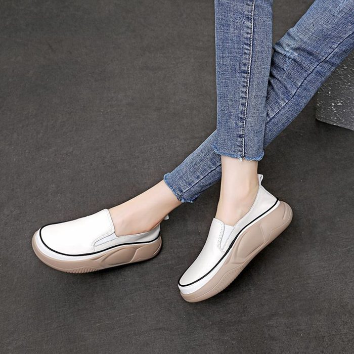 スニーカー レディース スリッポン 厚底 通気 カジュアルかわいい 歩きやすい 履きやすい ウォーキング 