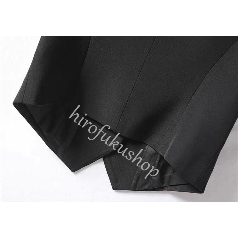 ベスト コート ジャケット レディース ジレ 前開き 事務服 制服 就活 ブラック ノースリーブ スーツ フォーマル ビジネス オフィス 通勤 