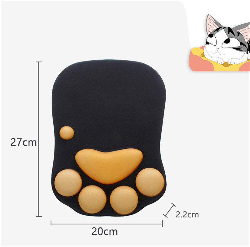 マウスパッド 手首 リストレスト 猫爪 内蔵シリコーン 低反発 おしゃれ 柔らかい 手首サポート ゲーム パソコン 疲労軽減 仕事 マウスクッション 